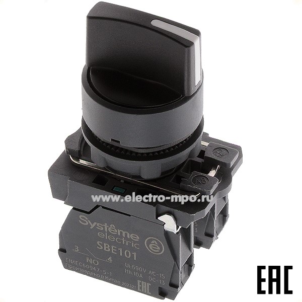 А5335. Выключатель поворотный SB5AD35  1з+1р, 3 положения с фиксацией (Systeme Electric)