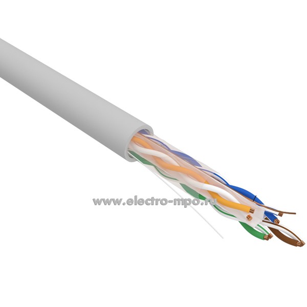 П19. Кабель сетевой 01-0067 U/UTP CAT6 ZH нг(А)-HF 4PR 23AWG INDOOR SOLID серый (Rexant)