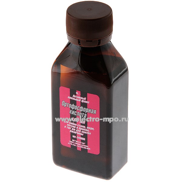 В3658. Флюс 40090 "Кислота ортофосфорная" 100мл (Москва)
