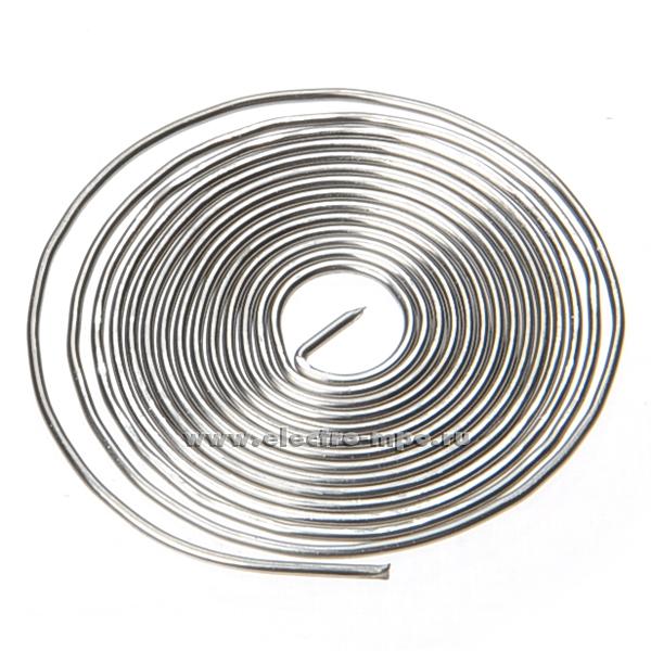 В3324. Припой 09-3108 ПОС-61 проволока 0,8 D=0,8мм L=1м на спирали с канифолью (Rexant)