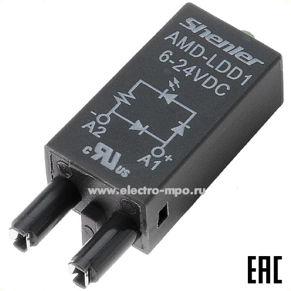 А4650. Модуль AMD-LDD1, зел. LED+диод, 6...24В DC (Shenler)