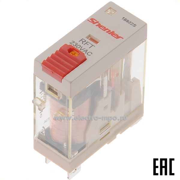 А4636. Реле промежуточное RFT1CO730LT, 230В AC, 12А, 1п (Shenler)
