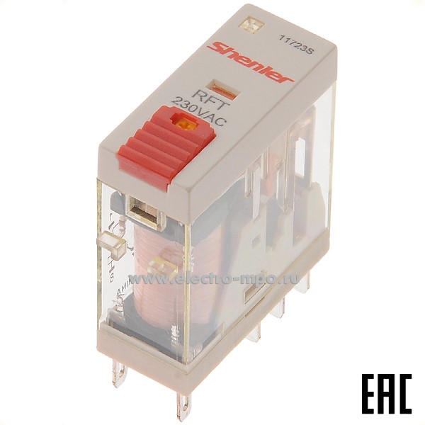 А4638. Реле промежуточное RFT2CO730LT, 230В AC, 8А, 2п (Shenler)