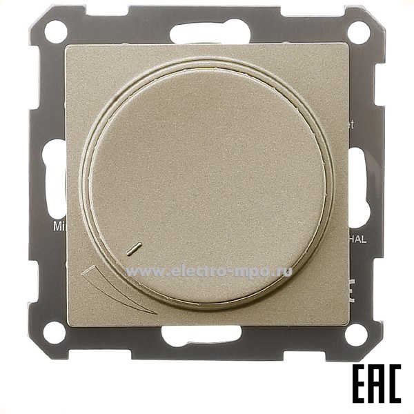 Ю4135. Механизм AtlasDesign ATN000523 светорегулятора 10-400 Вт (LED 3-150Вт) с/п шампань (Systeme)