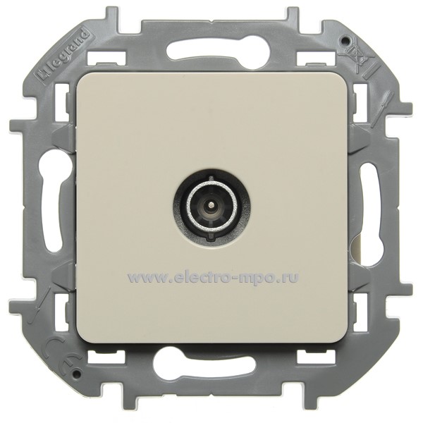 Ю5767. Механизм Inspiria 673861 розетки TV проходной с/п слоновая кость (Legrand/Daccord)