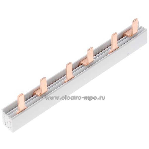 Э2376. Шина-гребёнка DPN2 2Р на 6 модулей 63А PIN для автоматических выключателей (Электромонтаж)