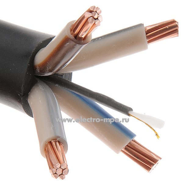 П0827. Кабель ВВГ 4х16,0мк (N)-0,66 ГОСТ Dн=19,8 мм, P=0,8 кг/м (Электрокабель Кольчугино)