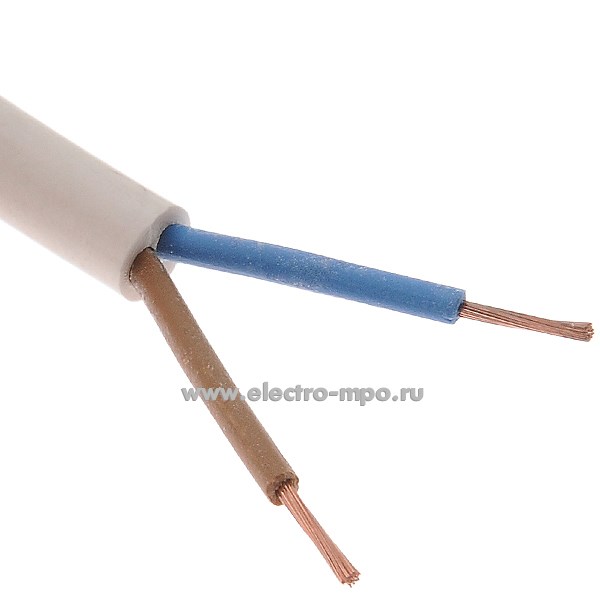 12485.П2485 Провод H05VV-F 2х0,75 кв.мм 29451 ГОСТ Dн=6,4 мм, Р=0,050 кг/м (Helukabel Германия)