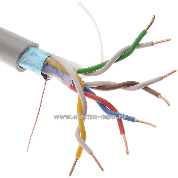 Кабель J-Y(St)Y Lg 4х2х0,8 мм 33020 ГОСТ Dн=9,0 мм, Р=0,100 кг/м (Helukabel Германия) (П7057)