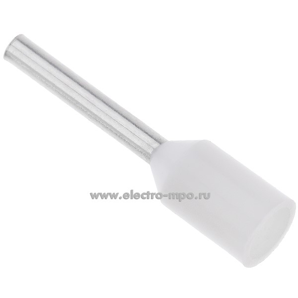 Г2518. Наконечник НШВИ E0508 0,5-8 медный 0,5мм2 втулочный изолированный на 1 провод, ПВХ (Электромонтаж)