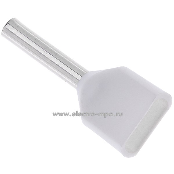 Г2542. Наконечник НШВИ(2) TE0508 0,5-8 медный 0,5мм2 втулочный изолированный на 2 провода, ПВХ (Электромон