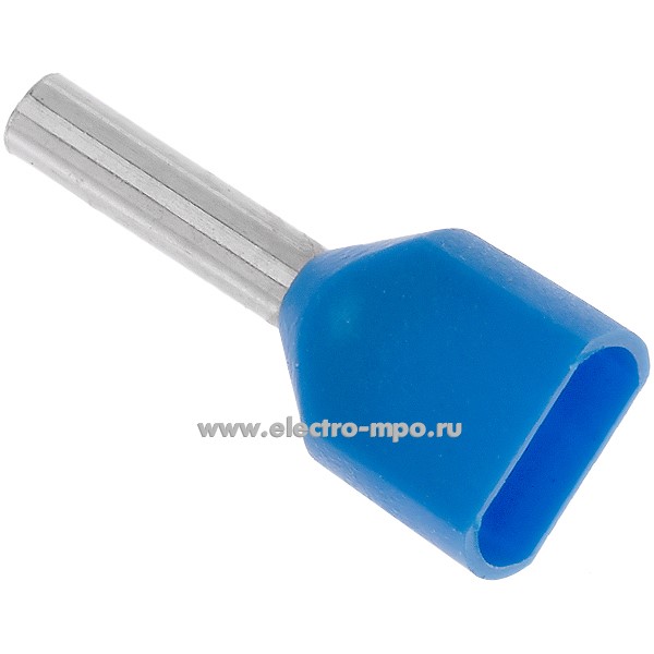Г2543. Наконечник НШВИ(2) TE7508 0,75-8 медный 0,75мм2 втулочный изолированный на 2 провода, ПВХ (Электром