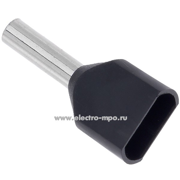 Г2546. Наконечник НШВИ(2) TE1508 1,5-8 медный 1,5мм2 втулочный изолированный на 2 провода, ПВХ (Электромон
