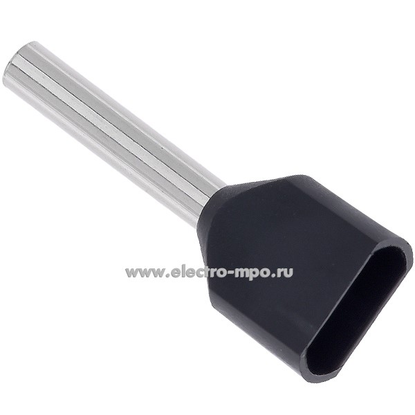 Г2547. Наконечник НШВИ(2) TE1512 1,5-12 медный 1,5мм2 втулочный изолированный на 2 провода, ПВХ (Электромо