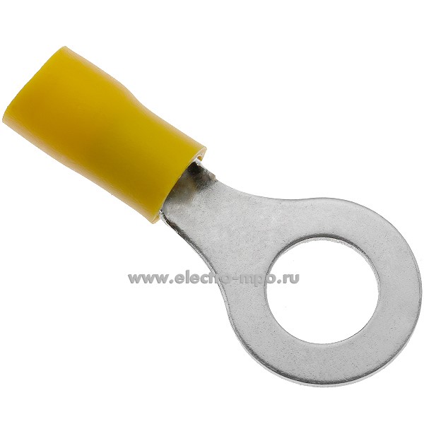 Г3516. Наконечник НКИ RV 5.5-8 медный 6,0-8 кольцевой 6мм2 изолированный желтый, ПВХ (Электромонтаж)