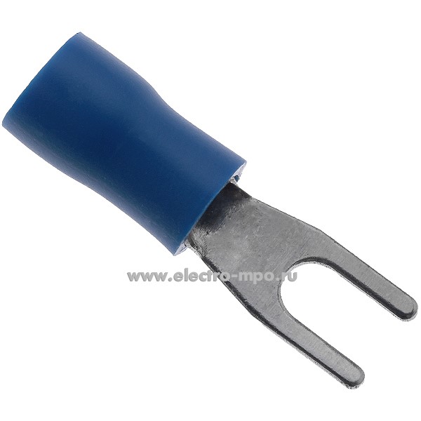 Г3556. Наконечник НВИ SV 2-3.2 медный 2,5-3 вилочный 2,5мм2 изолированный синий, ПВХ (Электромонтаж)