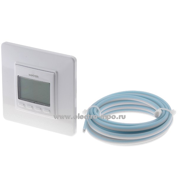 П9802. Терморегулятор Welrok pro электронный Т=5…60 град.С 16А 220В (Вэлрок Россия)