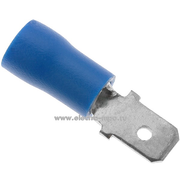 Г3811. Наконечник РпИп MDD 2-187(8) латунный 1,5-2,5мм2 "папа" 0,8х4,75мм изолированный,ПВХ (Электромонтаж