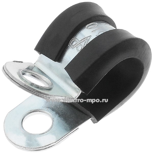 Г6440. Хомут KPV 15/9(10)мм стальной резиноармированный "Руббер" (Китай)