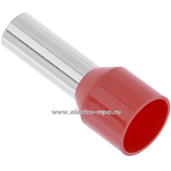 Г3945. Наконечник 79451 НШВИ 10-12 медный 10мм2 втулочный изолированный на 1 провод, ПВХ (КВТ)