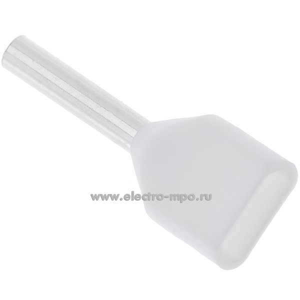 Г3954. Наконечник 79461 НШВИ (2) 0,5-8 медный 0,5мм2 втулочный изолированный на 2 провода, ПВХ (КВТ)