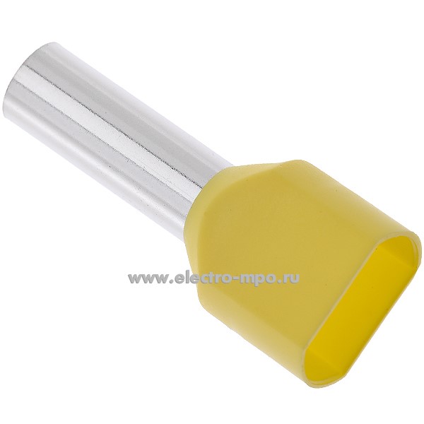 Г3962. Наконечник 79471 НШВИ (2) 6,0-14 медный 6мм2 втулочный изолированный на 2 провода, ПВХ (КВТ)