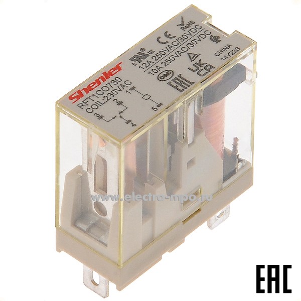 А4633. Реле промежуточное RFT1CO730 230В AC, 12А, 1п (Shenler)