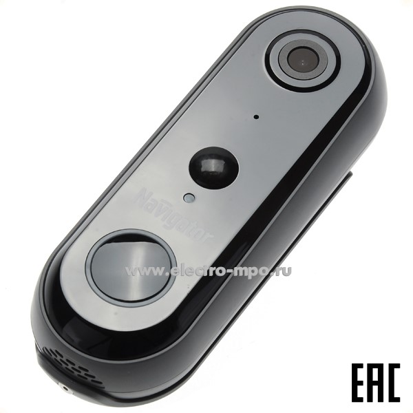 Ю8594. Звонок 82637 NSH-DB-01-WiFi дверной с видеосвязью IP54 с управлением по Wi-Fi (Navigator Кита