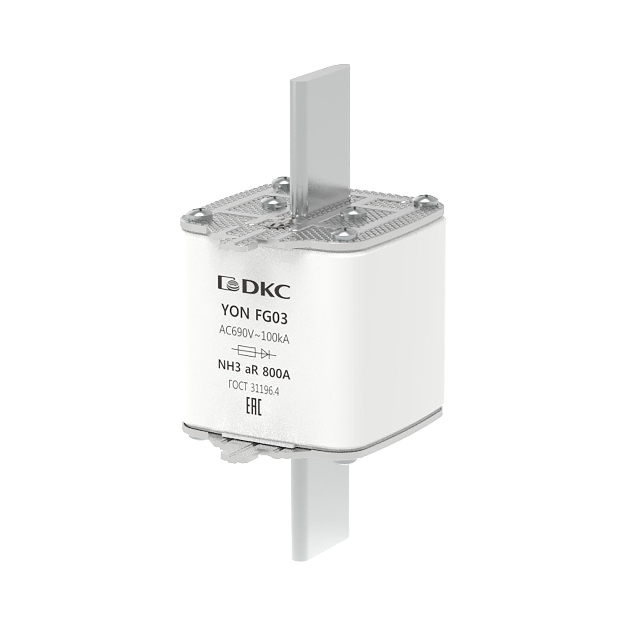 А36. Предохранитель 1FG03-0800-690V-AR YON ножевого типа FG3 800А 690V характеристика  (ДКС)