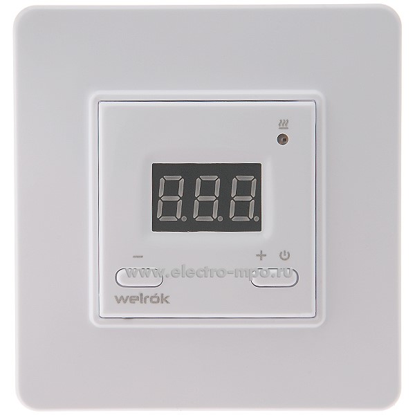 П9810. Терморегулятор Welrok vt контроль по воздуху Т=0…35 град.С 16А 220В (Вэлрок Россия)