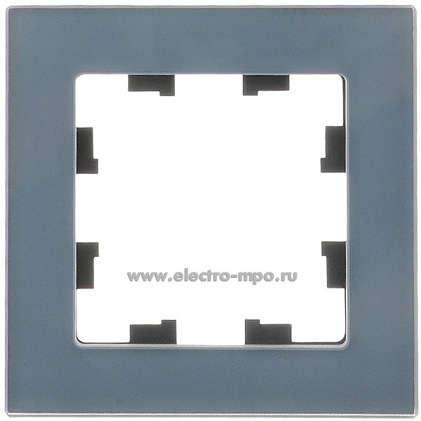Ю3966. Рамка-1 AtlasDesign Nature ATN360701 натуральное стекло грифель (Systeme Electric)