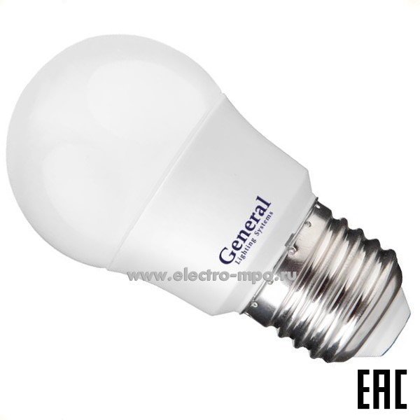 Л16. Лампа 9,5Вт 641117 GLDEN-G45F-12-230-E27-6500К 970Лм светодиодная "шарик" дневной свет (General)