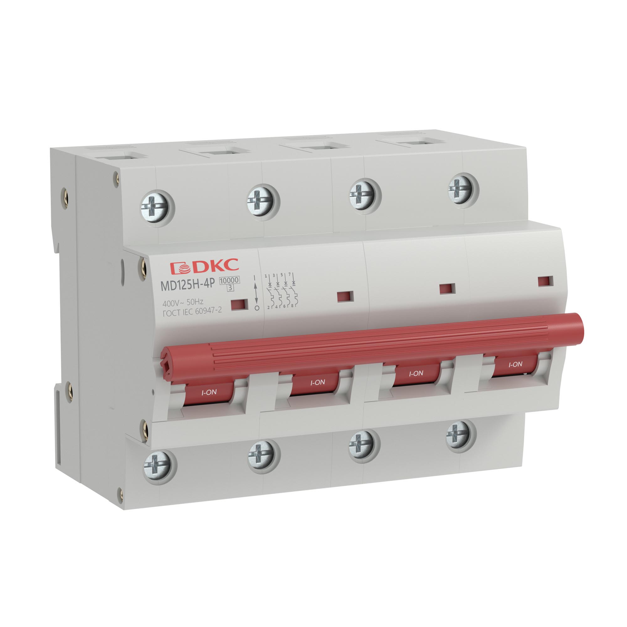 А20. Автоматический MD125H-4PC80 выключатель модульный YON max типа MD125H, 10кА, 4 полюса,  (ДКС)
