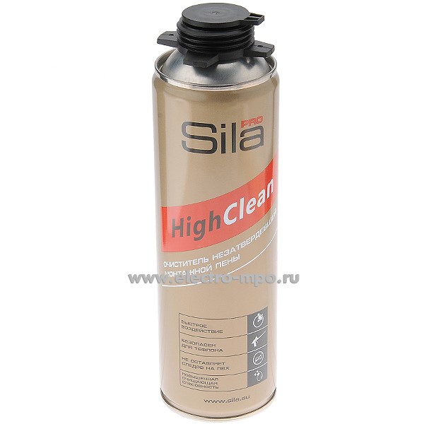 М7026. Очиститель монтажной пены "Sila Pro HighClean" 500 мл (Sila)