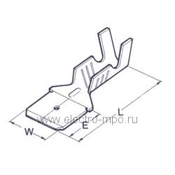 69738.Г9738 Наконечник ВМ 01281 латунный 1-2,5мм2 "вилка" 6,3х0,8мм неизолированный (ВМ Италия)