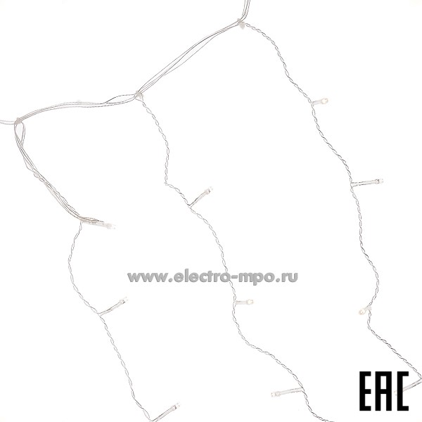 С5052. Светодиодная гирлянда "Занавес" 61857 NGF-С01-192WW 220В 1,5х1,2м 192LED т/б свет IP20 (Navigator)