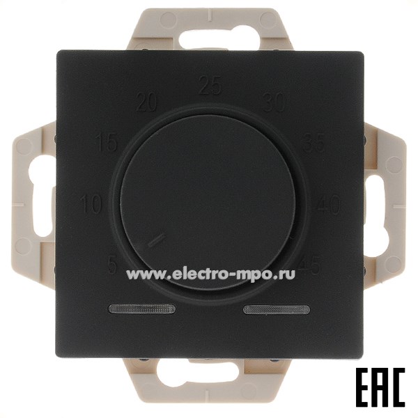 Ю4238. Механизм AtlasDesign ATN001035 регулятора тёплого пола 5-45град. С с/п карбон (Systeme Electric)