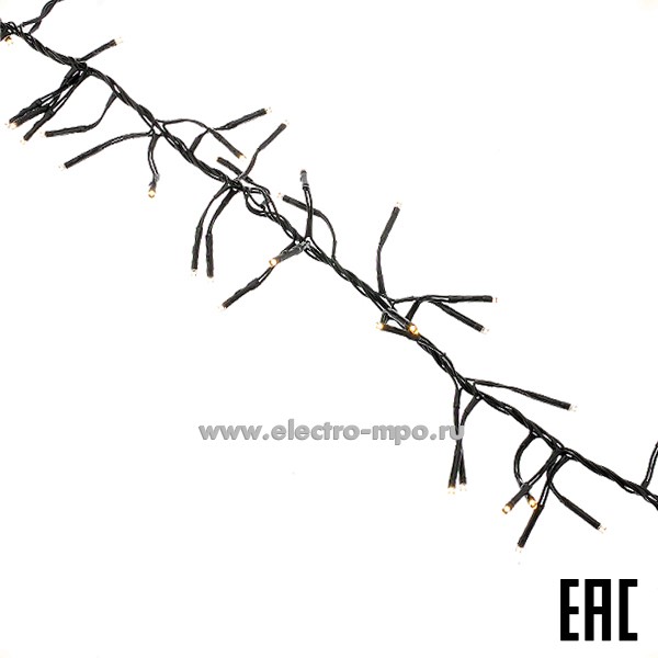 С5020. Гирлянда светодиодная Б0047970 "Мишура" ENIN-GW 220В 3.9м 200LED тёплый свет IP20 (ЭРА)