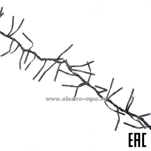 С5021. Гирлянда светодиодная Б0047969 "Мишура" ENIN-GС 220В 3.9м 200LED холодный свет IP20 (ЭРА)