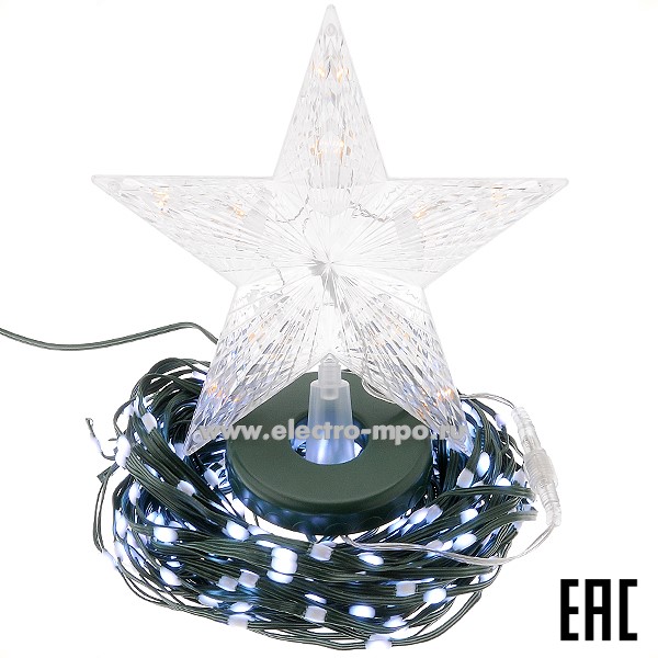 С5082. Гирлянда светодиодная Б0060434 "Дождь+Звезда" ERASG-03 220В 1.5м 400LED RGB Bluetooth IP44 (ЭРА)