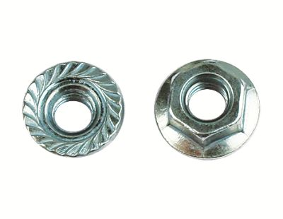 М93. Гайка CM100600HDZ с насечкой, препятствующей откручиванию М6, горячеоцинкованная (ДКС)