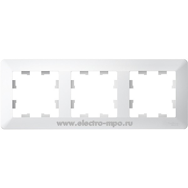 Ю32. Рамка-3 AtlasDesign Air ATN221303 универсальная лотос/дымчатый белый (Systemе Electric)