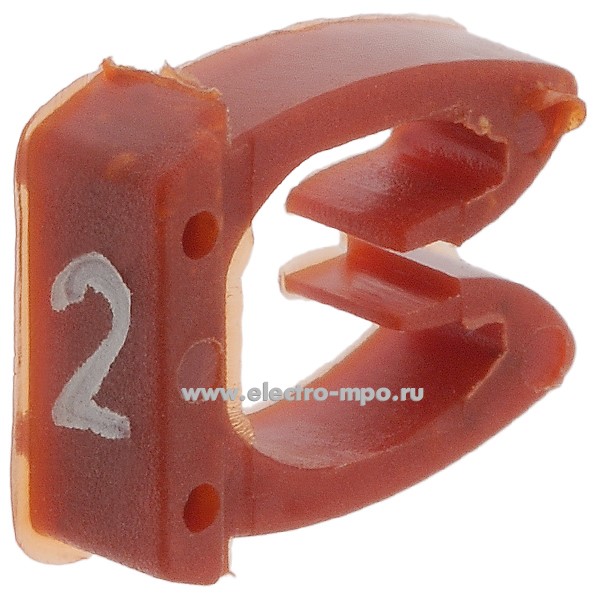 Б7272. Маркер 38232 CAB3 символ "2" красный 4,0-6,0мм2 (Legrand)