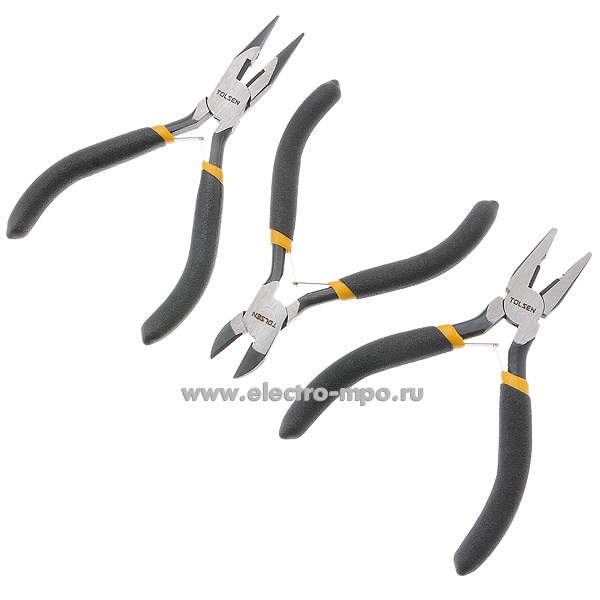 И3040. Набор 10038 губцевого инструмента мини 3 предмета (Tolsen, Китай)