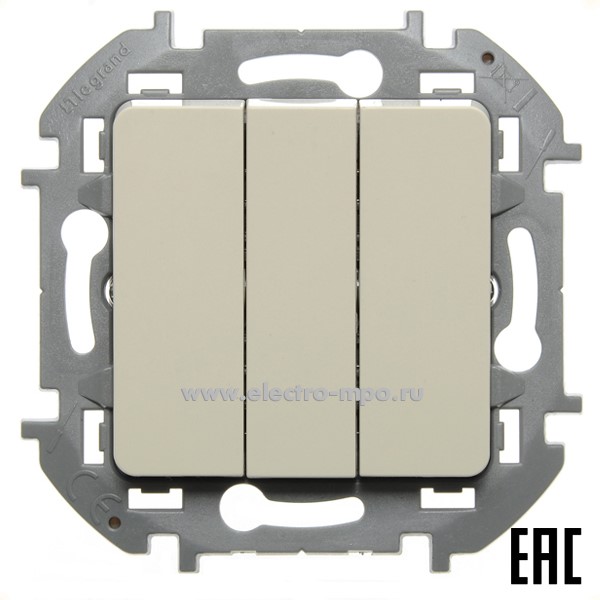 Ю5750. Механизм Inspiria 673641 выключателя 3кл. с/п слоновая кость (Legrand/Daccord)