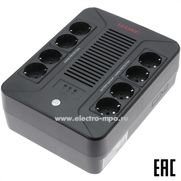 Н5863. ИБП INFOPDU800PL серии Info PDU 800ВА/480Вт 8 розеток "евро" (ДКС)