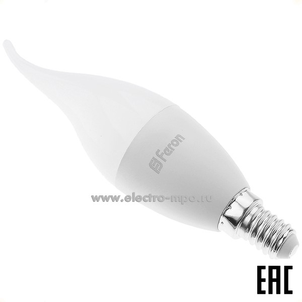 Л1791. Лампа 13Вт 38113 LB-970 C37T 13W Е14 1105Лм 4000К светодиодная "свеча на ветру" х/б (Feron)