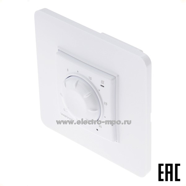 П9812. Терморегулятор Welrok rol для электрического отопления Т=0…35 град.С 16А 230В (Велрок Россия)