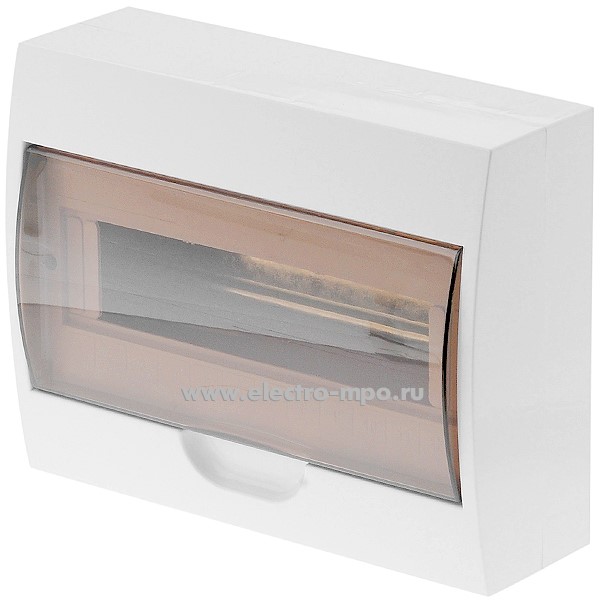 Е0725. Бокс TSM 12WAYS навесной на 12 модулей прозрачная дверь IP41 с клеммником (Электромонтаж)