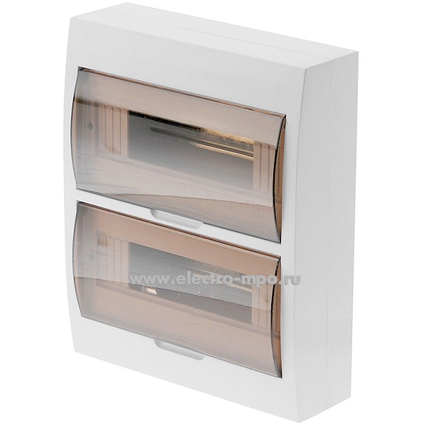 Е0726. Бокс TSM 24WAYS навесной на 24 модуля прозрачная дверь IP41 с клеммником (Электромонтаж)